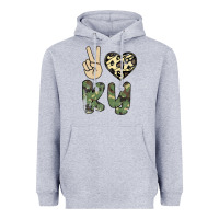 Heather Grey Peace Love Heavyweight Hoodie - Bettercallsaul