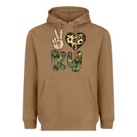 Toasted Coconut Peace Love Heavyweight Hoodie - Bettercallsaul
