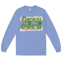 Colony Blue lucky vibes Long Sleeve Tee - MaliasSmallBusiness