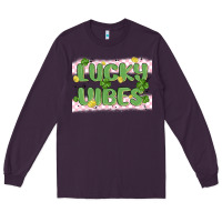 Plum lucky vibes Long Sleeve Tee - MaliasSmallBusiness