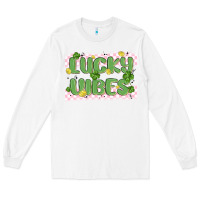 White lucky vibes Long Sleeve Tee - MaliasSmallBusiness