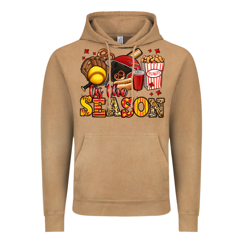 Tis The Season Softball Vintage Hoodie by Jasminsmagicworld | Teevron