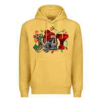 Antique Gold Christmas Joy skeleton Premium Hoodie - NancyCooperArtShop