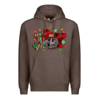 Coffee Christmas Joy skeleton Premium Hoodie - NancyCooperArtShop