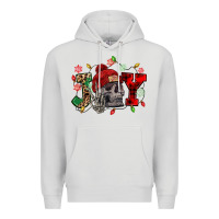 Dove Grey Christmas Joy skeleton Premium Hoodie - NancyCooperArtShop