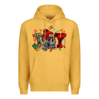 Mustard Christmas Joy skeleton Premium Hoodie - NancyCooperArtShop