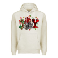 Oatmeal Heather Christmas Joy skeleton Premium Hoodie - NancyCooperArtShop