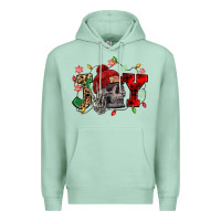 Seafoam Christmas Joy skeleton Premium Hoodie - NancyCooperArtShop