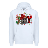 White Christmas Joy skeleton Premium Hoodie - NancyCooperArtShop