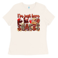 Bone i'm just here for the snacks american football Ladies Tee - Zillion Design Studio