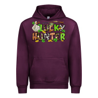 Mauve Wine Lucky hunter St. Patrick's Day Urban Hoodie - OliviaCreatesArt