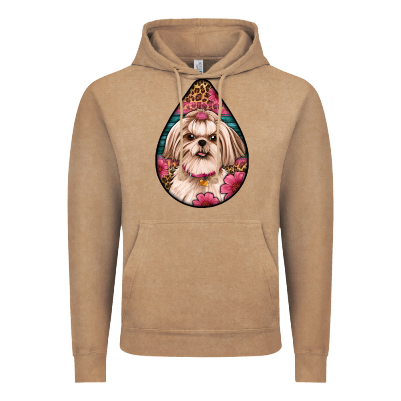 Shih Tzu Teardrop Earrings Vintage Hoodie by Artiststas | Teevron
