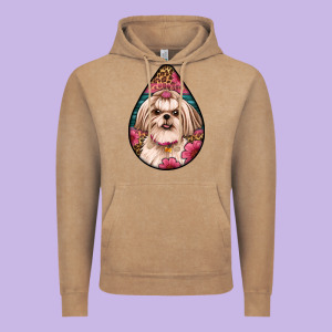 Shih Tzu Teardrop Earrings Vintage Hoodie Designed By Artiststas