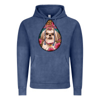 Vintage Denim shih tzu teardrop earrings Vintage Hoodie - Artiststas