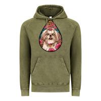 Vintage Olive shih tzu teardrop earrings Vintage Hoodie - Artiststas