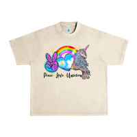 Sandshell peace love unicorn Urban Heavy Tee - LillyAllenDesigns