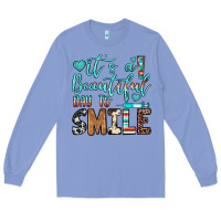 Colony Blue it’s a beautiful day to smile Long Sleeve Tee - JahusDesignShop