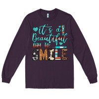 Plum it’s a beautiful day to smile Long Sleeve Tee - JahusDesignShop