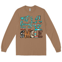 Toasted Coconut it’s a beautiful day to smile Long Sleeve Tee - JahusDesignShop