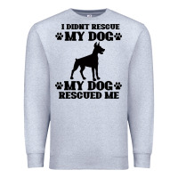 Heather Grey rescue dog Premium Sweatshirt - Bettercallsaul