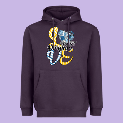 Love West Virginia Heavyweight Hoodie Designed By Bettercallsaul
