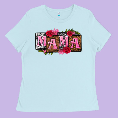 Mama With License Letters Mothers Day Ladies Tee Designed By Texasbilliewilder
