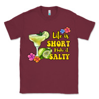 Burgundy life is short make it salty Classic Tee - Jasminsmagicworld