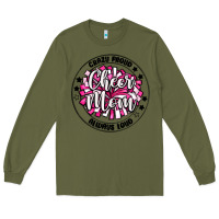 Army Green cheer mom Long Sleeve Tee - MaliasSmallBusiness