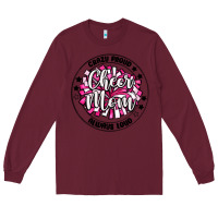 Burgundy cheer mom Long Sleeve Tee - MaliasSmallBusiness