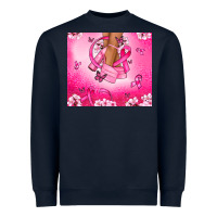 Navy Breast Cancer diva Heavyweight Sweatshirt - NancyCooperArtShop