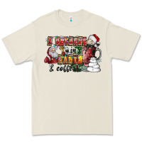 Bone I Believe In Santa And Coffee Premium Tee - CowhideDigitalArt