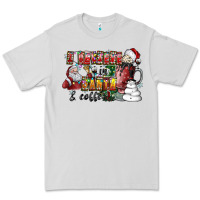 Dove Grey I Believe In Santa And Coffee Premium Tee - CowhideDigitalArt