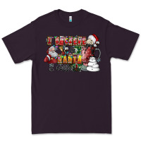 Plum I Believe In Santa And Coffee Premium Tee - CowhideDigitalArt