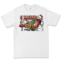 White I Believe In Santa And Coffee Premium Tee - CowhideDigitalArt