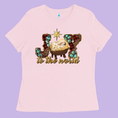 Joy To The World Ladies Tee Designed By Ranaportraitstore