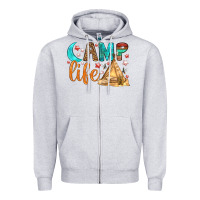 Heather Grey Camp Life Zipper Hoodie - BundleAndBundleShop