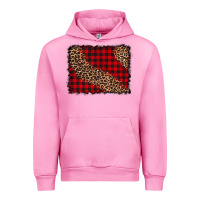 Fuchsia Pink leopard buffalo plaid background Urban Hoodie - CowCowDesign