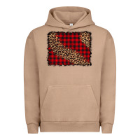 Pigment Burro leopard buffalo plaid background Urban Hoodie - CowCowDesign