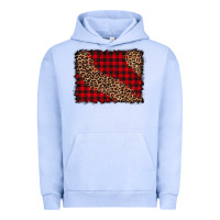 Pigment Grape Ice leopard buffalo plaid background Urban Hoodie - CowCowDesign