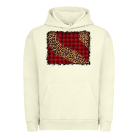 Pigment Pistachio leopard buffalo plaid background Urban Hoodie - CowCowDesign