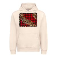 Sandshell leopard buffalo plaid background Urban Hoodie - CowCowDesign