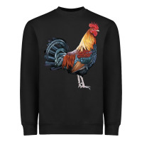 Black New Hampshire Red Rooster Heavyweight Sweatshirt - LillyAllenDesigns