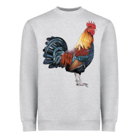 Heather Grey New Hampshire Red Rooster Heavyweight Sweatshirt - LillyAllenDesigns