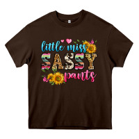 Chocolate Brown western little miss sassy pants Heavy Core Tee - Zillion Design Studio
