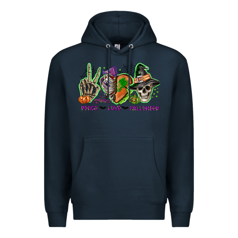 Peace Love Halloween Premium Hoodie by NancyCooperArtShop | Teevron