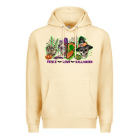 Pina Colada Peace love Halloween Premium Hoodie - NancyCooperArtShop