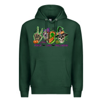 Sports Green Peace love Halloween Premium Hoodie - NancyCooperArtShop