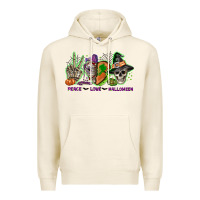 Tofu Peace love Halloween Premium Hoodie - NancyCooperArtShop
