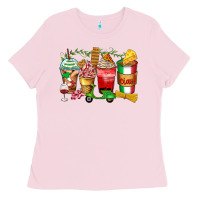 Bubblegum Pink italy coffee cups Ladies Tee - Zillion Design Studio