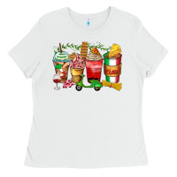 White italy coffee cups Ladies Tee - Zillion Design Studio